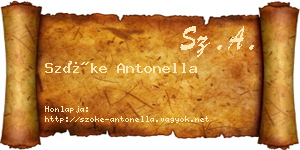 Szőke Antonella névjegykártya
